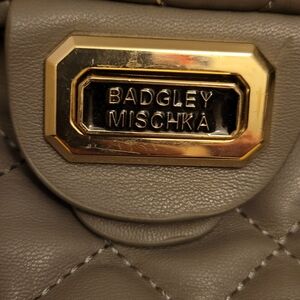 Badgley Mischka Gray Quilted Women's Bag